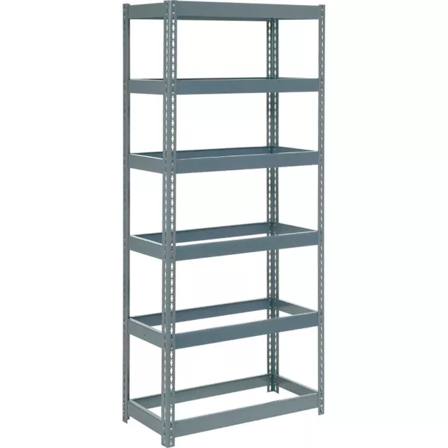 Boltless Extra Heavy Duty Shelving 36"W x 24"D x 84"H 6 Shelves No Deck