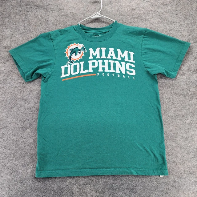 Miami Dolphins Shirt Mens Large Short Sleeve Green NFL Football Reebok