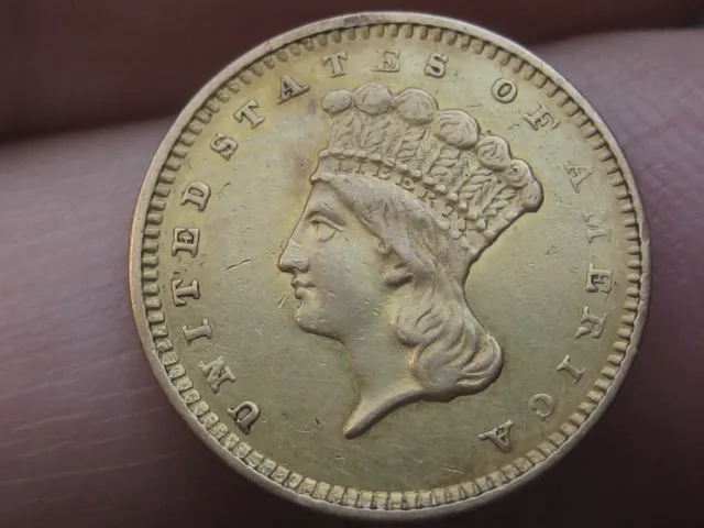 1857-S $1 Gold Liberty Head One Dollar Coin- Very Rare Date
