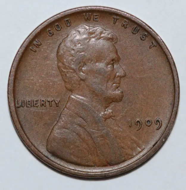 XF+ 1909 P VDB Lincoln Wheat Cent