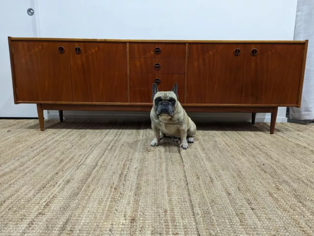 Parker Sideboard Authentic Nordic 1960s “Cats Eyes” Vintage teak MCM extra long