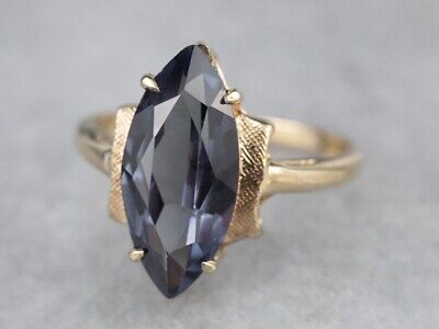14k Yellow Gold 4.50ct Alexandrite Gemstone Handmade Wedding Ring Gift For Her