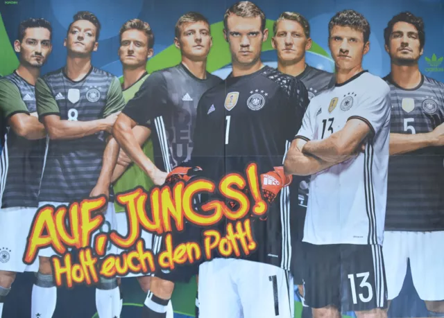 DEUTSCHE NATIONALMANNSCHAFT - A1 Poster (XXL - 80 x 55 cm) - Fußball EM 2016 NEU