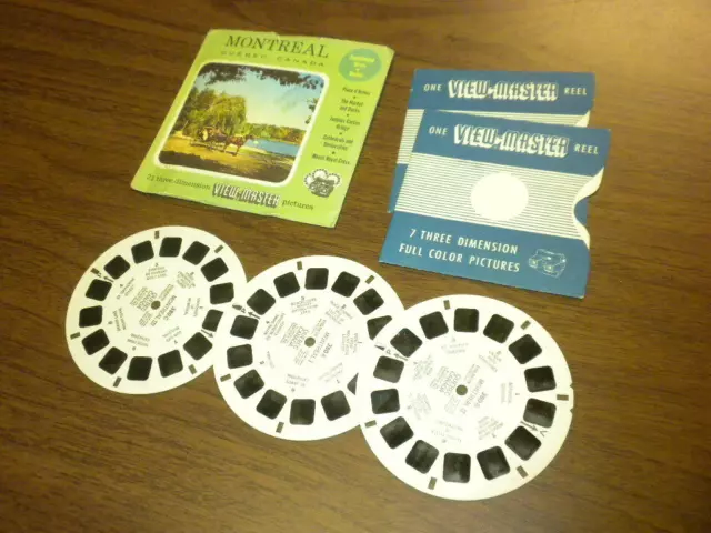 MONTREAL QUEBEC CANADA (380ABC) Viewmaster 3 reels PACKET SET vintage