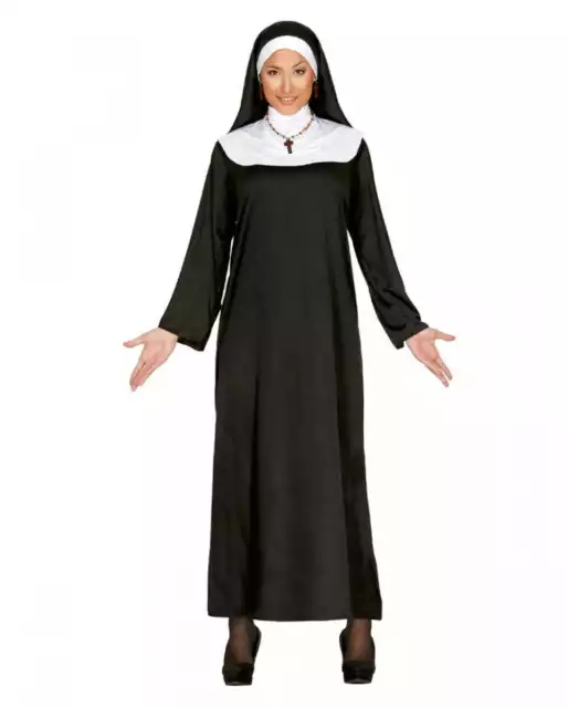 2-tlg. Nonnen Kostüm für Fasching & Halloween