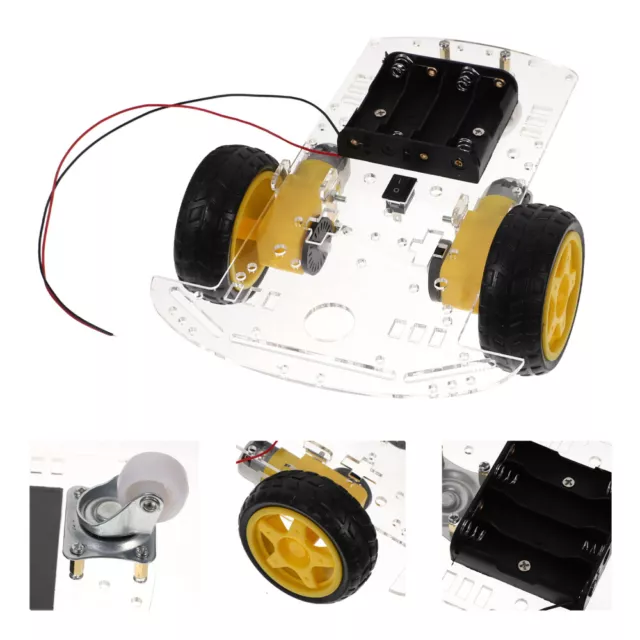 Motor Smart Robot Coche Chasis Kit Codificador Caja de Batería Compatible para W1Z3 2