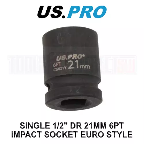 Toma de impacto de 1/2" US PRO Tools 21 mm unidad 6 puntos hexadecimal única 3822