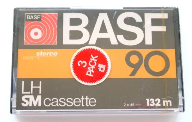 BASF LH SM 90 Normal Position Type I Blank Audio Cassette - Germany 1977