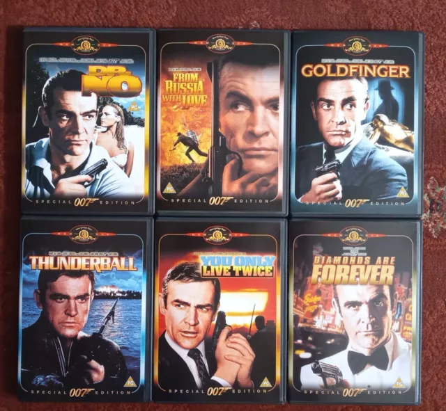 James Bond 007 The Complete Sean Connery 6 Film DVD Movie Collection