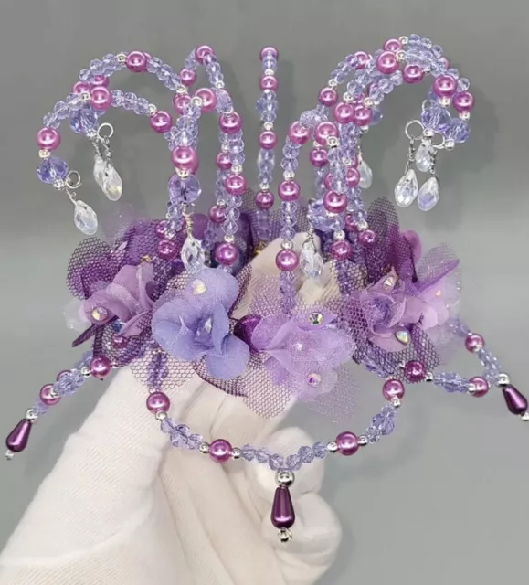 Professional Ballet Tiara Headpiece Purple Lilac Fairy Sugar Plum Ready to Ship!