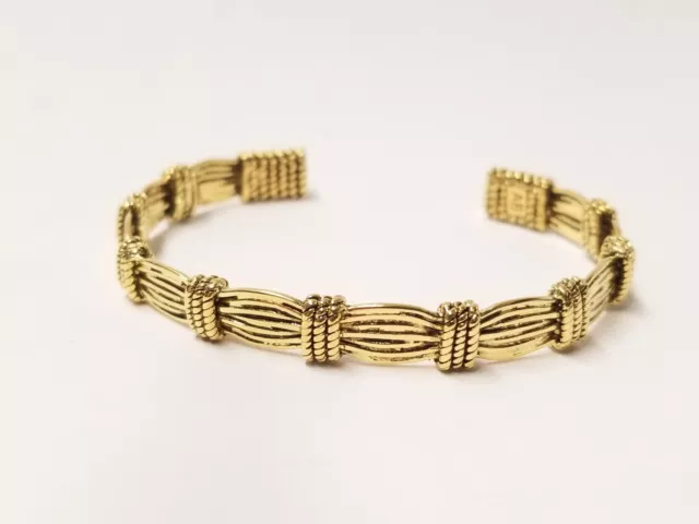 Aurelie Bidermann Ava woven-effect cuff 18K Gold Plated