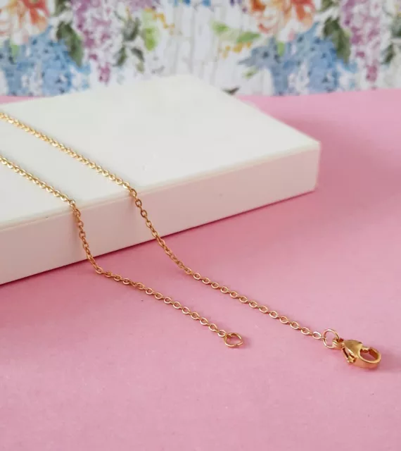 18" inch Gold Plated Stainless Steel (1.5mm )Necklace Chain Gift For Women/Men