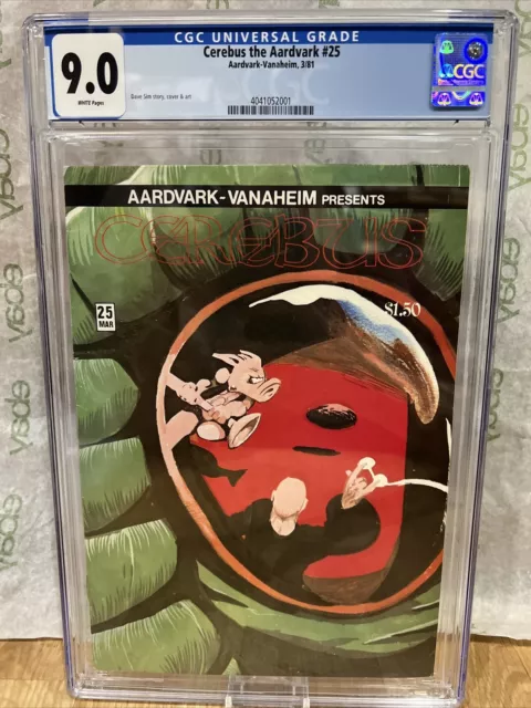 Cerebus The Aardvark #25 Aardvark-Vanaheim Comics 1977 Cgc 9.0 Dave Sim 1980 Wp