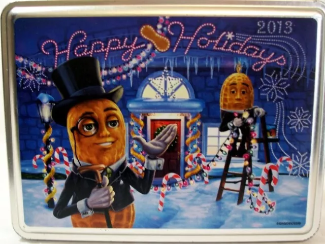 2013 Happy Holidays, Mr. Peanut, Christmas Tin.