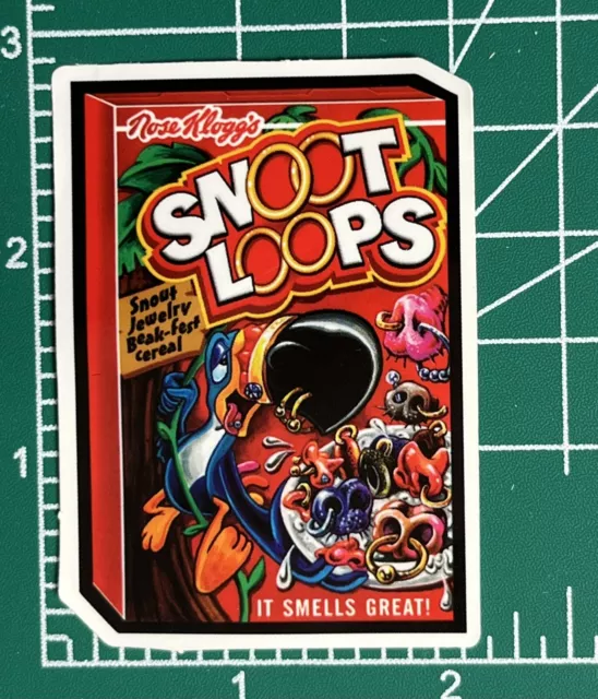 Snoot Loops - Fruit Loops Cereal Parody Food Theme Vinyl Decal Wacky Package