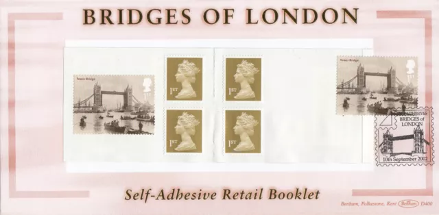 (81063) GB Benham FDC D400 Bridges of London Booklet 2002