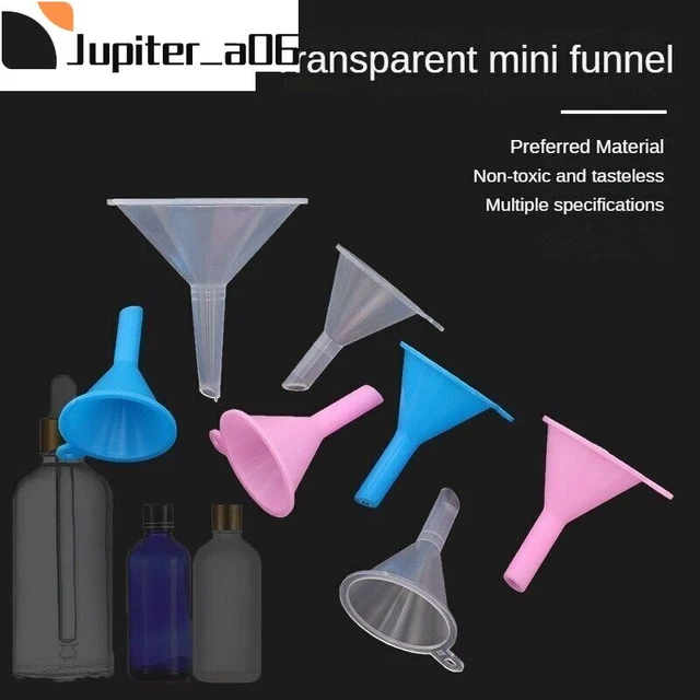 Peakelect 2Pcs Mini Plastic Funnel Small Mouth Liquid Oil Supplies