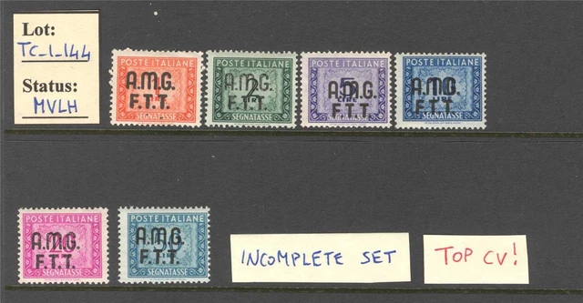 TC_1_144. TRIESTE (AMG FTT). 1947-49  Segnatasse set. Mint. Top CV !