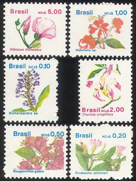 Brazil 1989 Flowers/Plants/Nature 6v set (n27420)