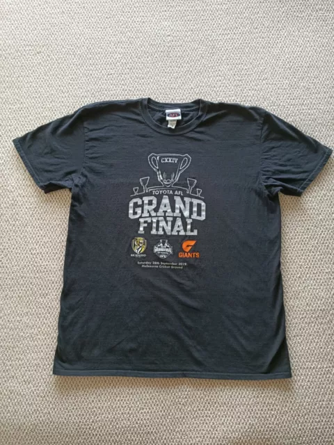 2019 AFL Grand Final Tshirt Tigers V GWS Giants Size XL Black Short sleeve Footy