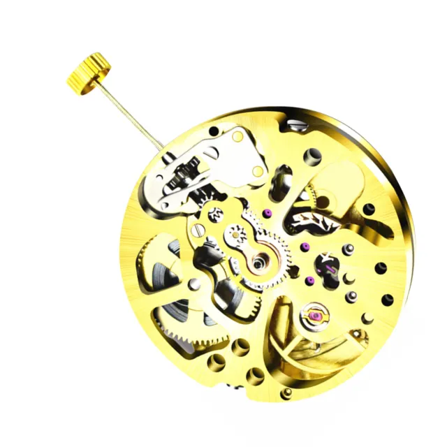 27mm 17-Jewel Skeleton Automatic Mechanical Watch Movement 5.96mm Height E