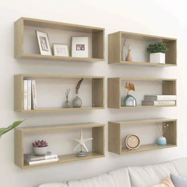 Vidaxl Mensole a Cubo 6 pz Sonoma 60x15x23 cm in Truciolato