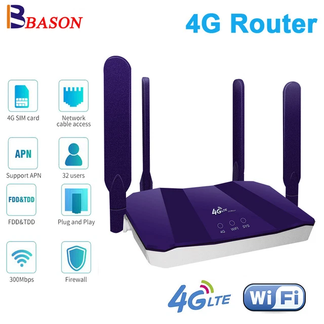 300MBP MODEM LTE 4G WiFi Router SIM Card Wireless Mobile Hotspot