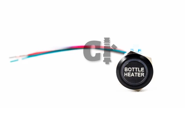 Nero LED 19MM Billet a Scatto Bottoni Interruttore Nitroso Bottiglia Scalda NOS