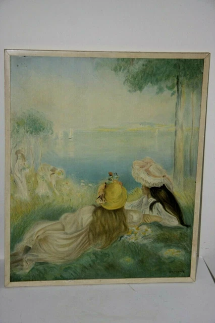 Fine Art Pierre Auguste Renior Lithograph Girls by the Sea