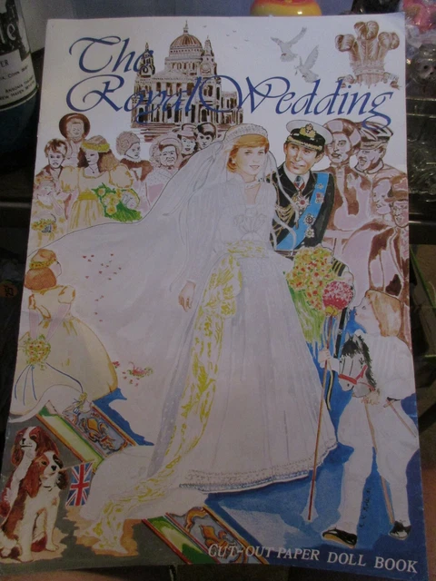 PRINCESS DIANA THE ROYAL WEDDING CUT OUT PAPER DOLL BOOK 1981 24 94 