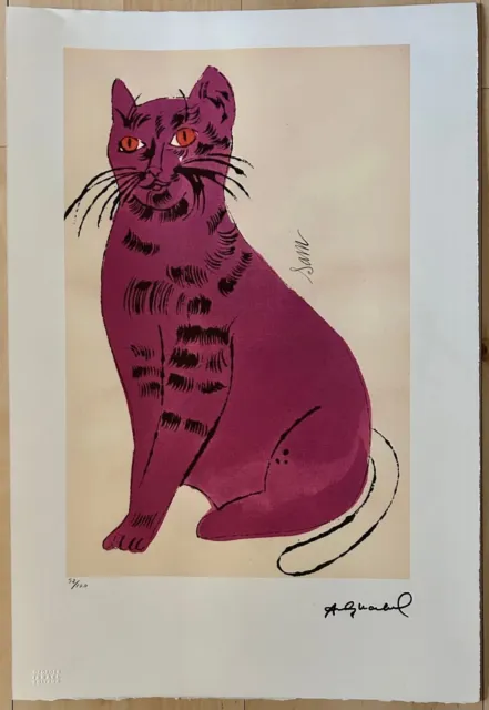 Andy Warhol (After) "Red Cat from Cats Named Sam" Off Set Lithograph