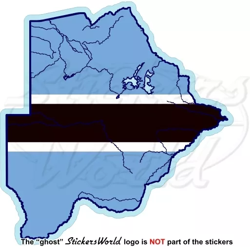 BOTSWANA Map-Flag Southern Africa, Botswanian Vinyl Bumper Sticker Decal