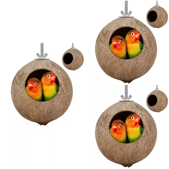 3 Count Bird Cages for Parakeets Squirrel Toys Cockatiel Natural