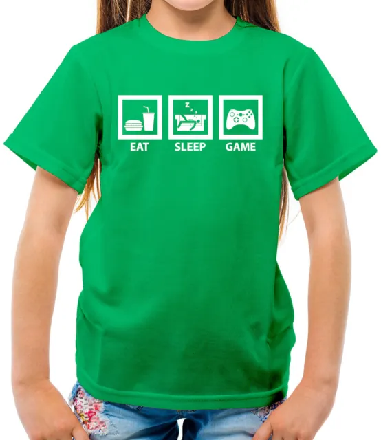 Eat Sleep Game - Kids T-Shirt - Gamer - Gaming - Geek - Nerd - Console - PC