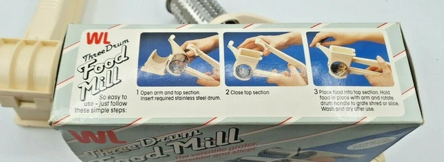 Vintage Late 20th Century Unused Food Grater, Shredder & Slicer Set Boxed 3