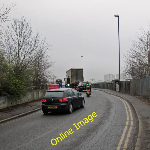 Photo 6x4 Temporary traffic lights at Lenton Lane railway bridge Dunkirk c2013
