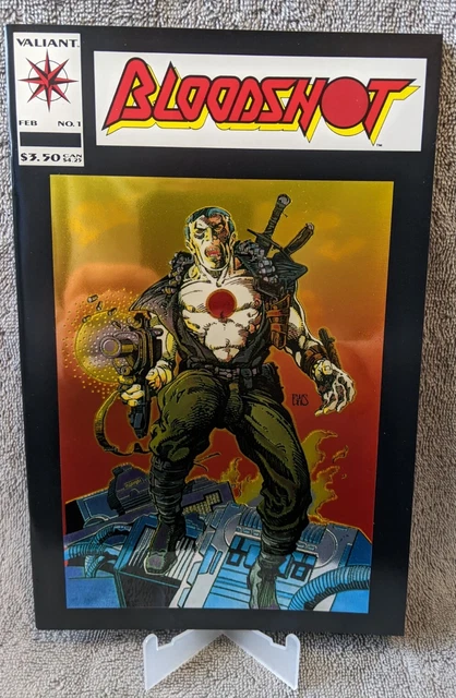 Bloodshot #1 1993 -High Grade- 1st solo Valiant Comic Book. Poster Still Intact!