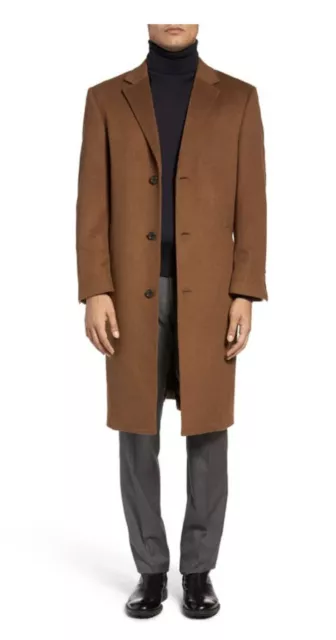 #198 HART SCHAFFNER MARX Sheffield Wool & Cashmere Topcoat Size 42 L Vicuna #198 HART SCHAFFNER MARX Sheffield Wool & Cashmere Topcoat Size 42 L Vicuna