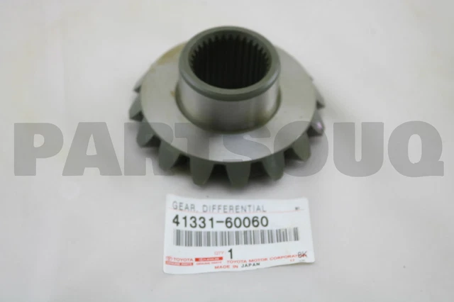 4133160060 Genuine Toyota GEAR, REAR DIFFERENTIAL SIDE 41331-60060 OEM