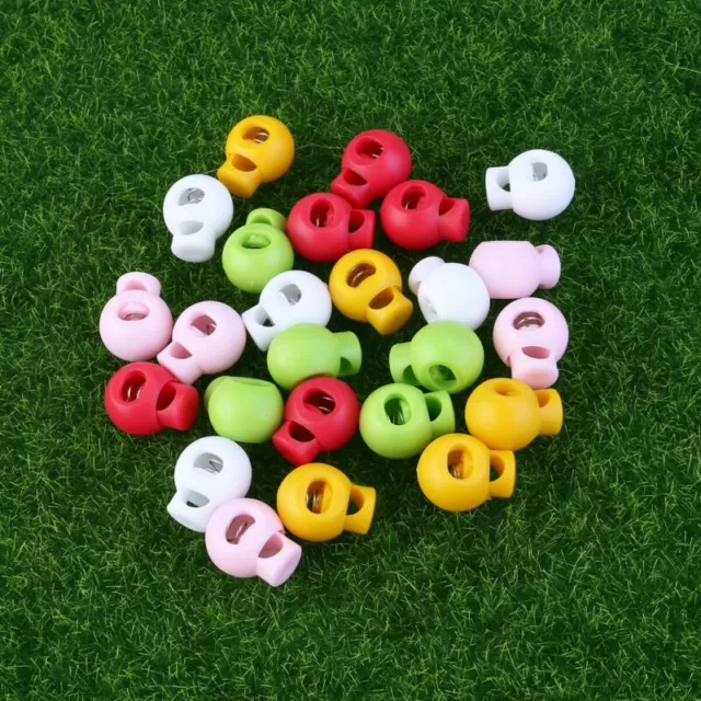 cord stopper toggle plastic cord locks 25X Large Spring Loaded Plastic Round