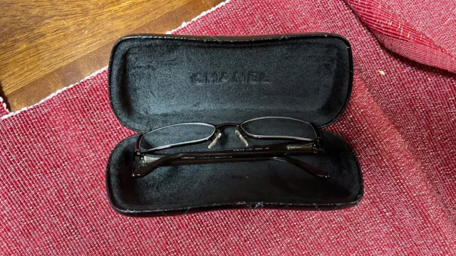 CHANEL EYEGLASSES 3131 Frames Only Black/Nude Brown Rectangular Italy 51-16  130 $220.00 - PicClick