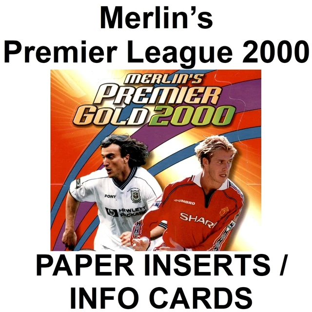 MERLIN PREMIER GOLD 2000 (PAPER INSERT INFO CARDS) **Please