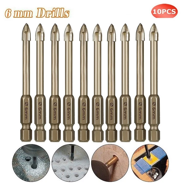 Alto Qualità Punte per Trapano Piastrella Porcellana Tungsteno Carbide 10pcs
