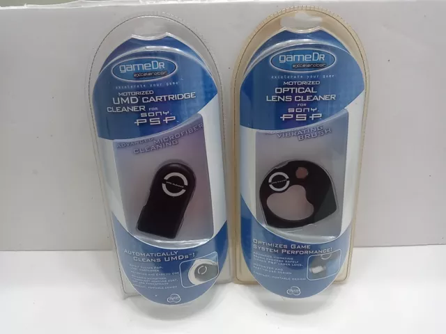 Game Dr Excelerator Motorized UMD Cartridge & Optical Lens Cleaners for Sony PSP