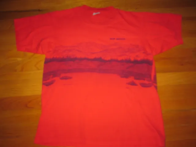 CAL CRU Vtg 1986 1980s New Mexico Desert Mountains lobo AOP T Shirt Made in USA