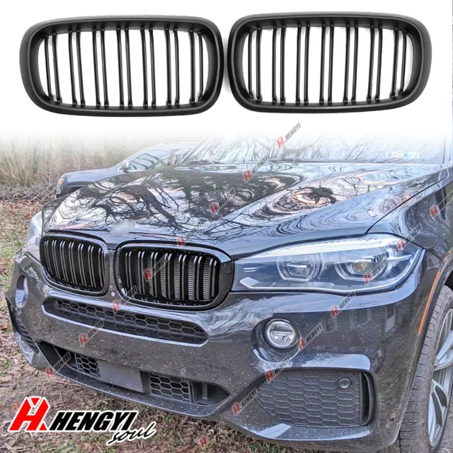 Pour Bmw X5 F15 Et X6 F16 Look M Performance Noir Mat Grille De Calandre