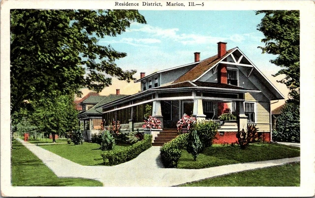 Postcard Residence Marion Illinois District