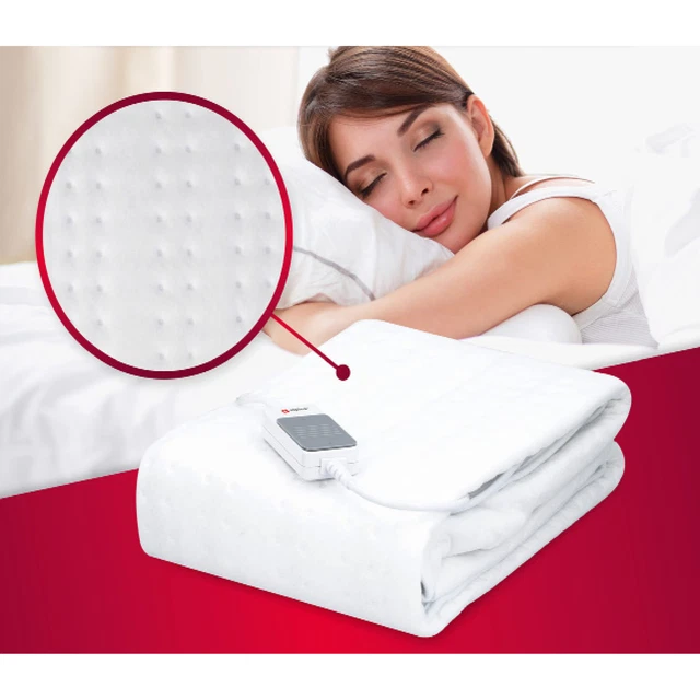 Heizdecke alpina elektrisch 3 Heizstufen Wärmedecke Bett 150x80 cm