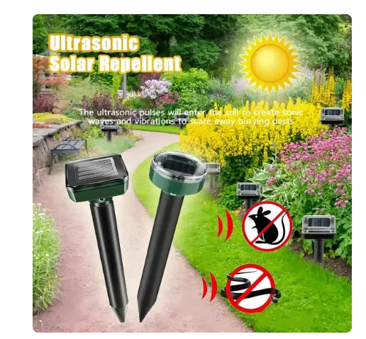 Répulsif de souris électronique à ultrasons solaire, répulsif d'insectes, jardin