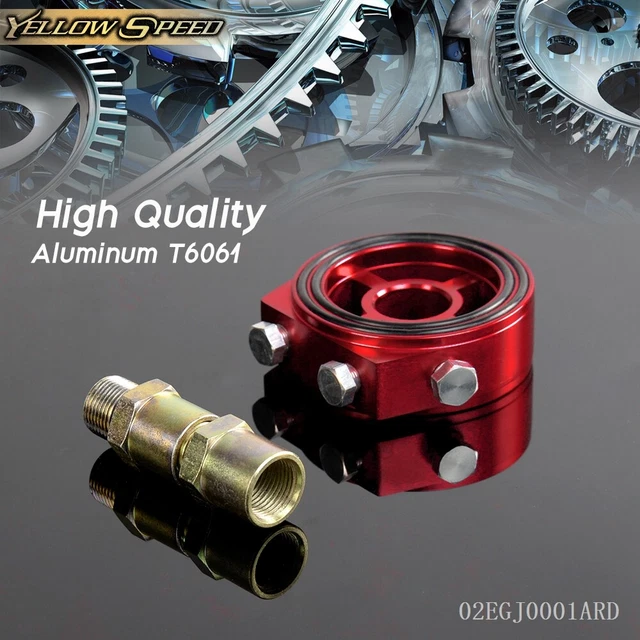 Fit For Car Sport JDM Aluminum Oil/Gauge Filter Sandwich Adapter Plate Kit New